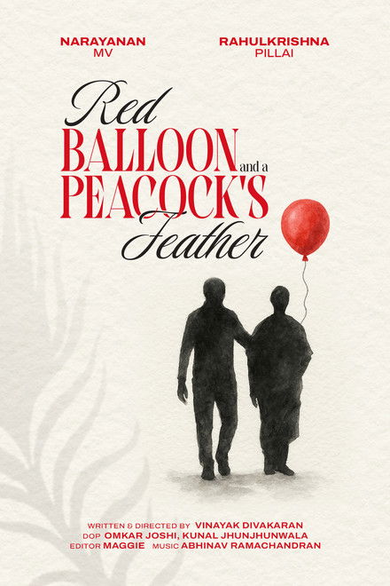 Red Balloon and a Peacock's Feather
