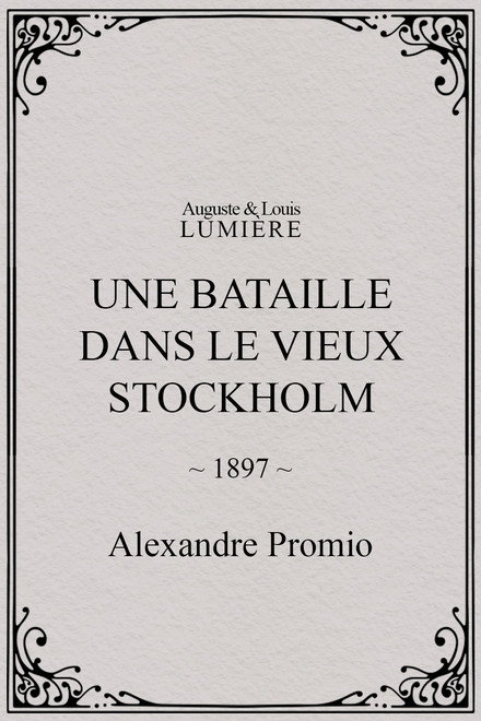 Une bataille dans le vieux Stockholm